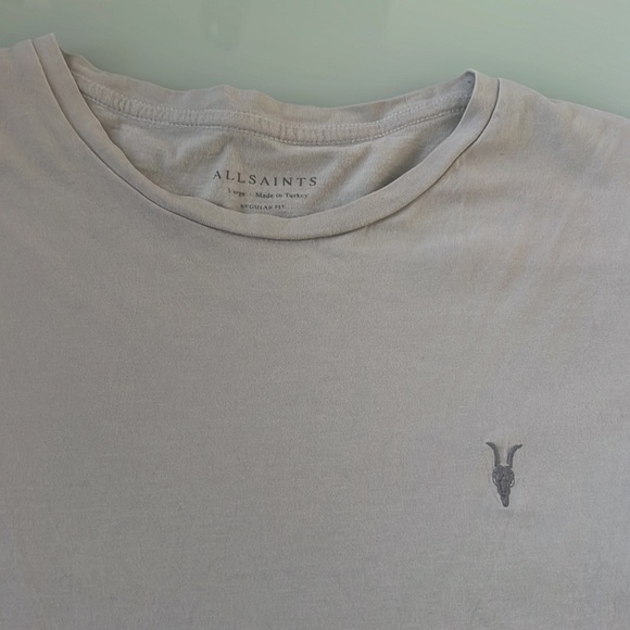 AllSaints Brace Tonic Slim Fit Cotton T-Shirt | Size: Large, Color:Marble Grey - Picture 5 of 5